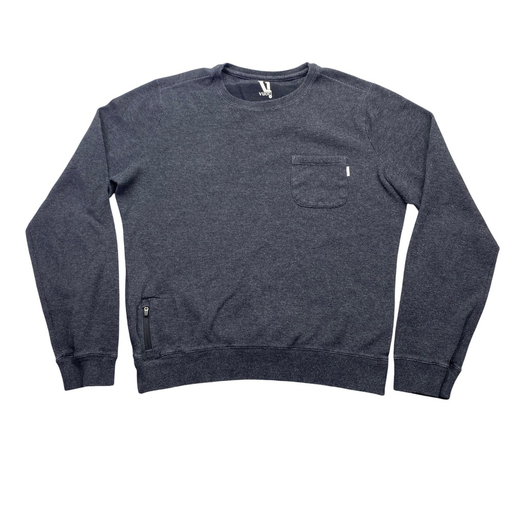 Vuori Jeffreys Pullover Men Ponto Performance Crewneck Sweatshirt Gray Heather M